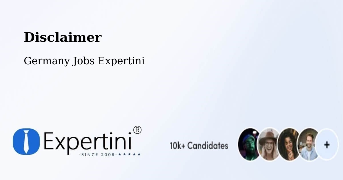 Disclaimer – Merzig - Germany Jobs Expertini